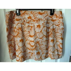 Tommy Bahama Orange & White Shell Print Golf Pickleball Sporty Skort Size XL